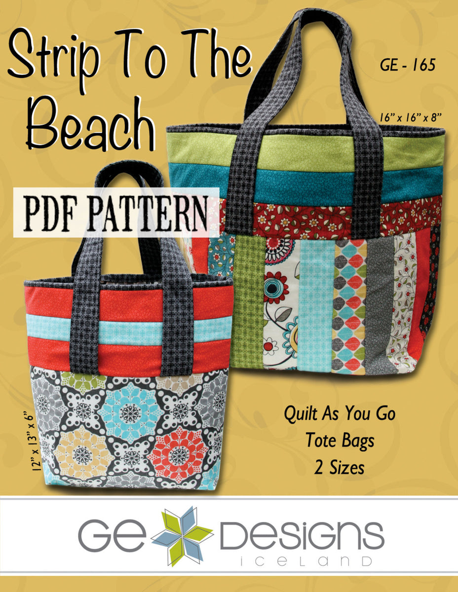 Beach Bound Straw Tote - a Beach Bag Sewing Pattern