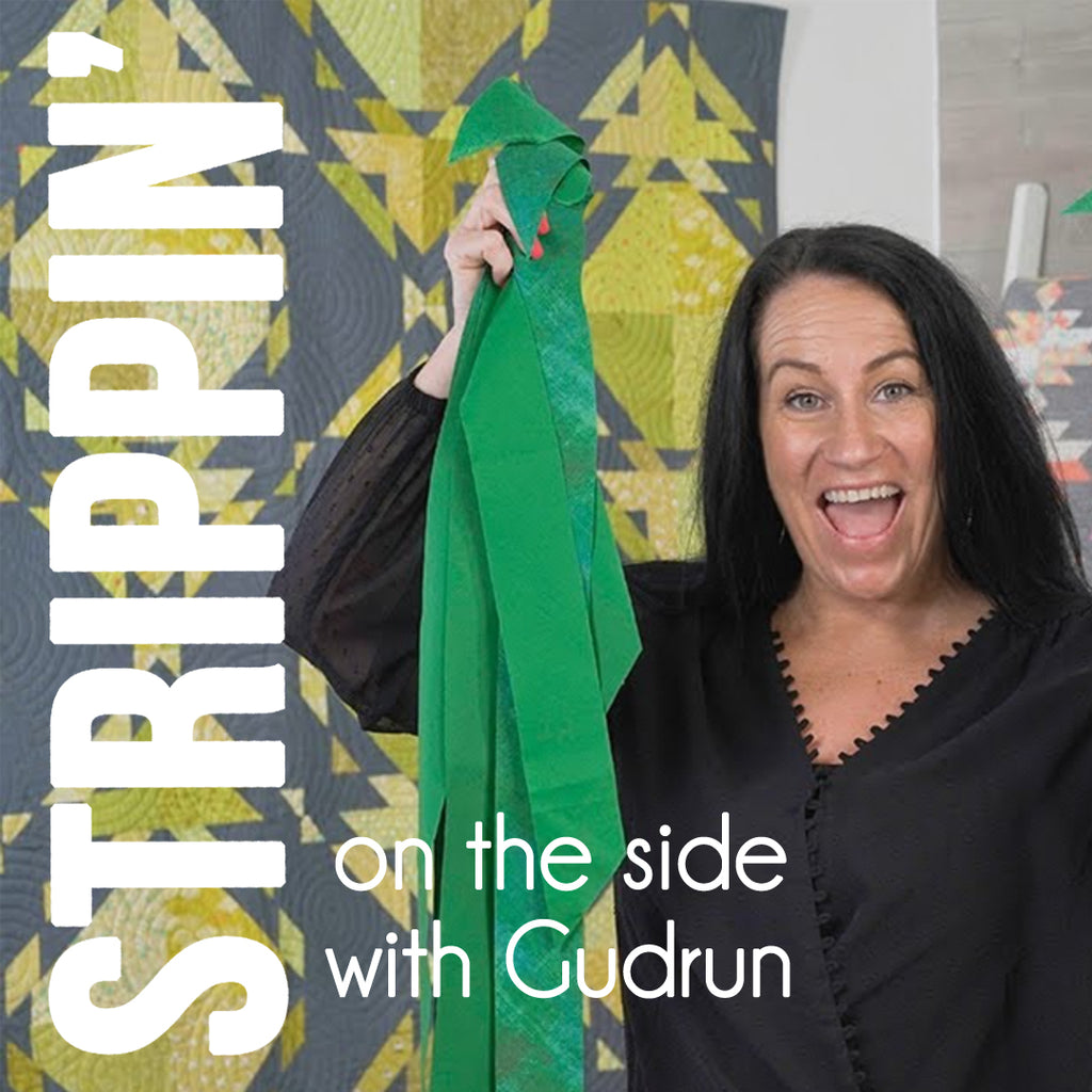 Gudrun Erla of GE Designs Strippin' on the Side Scrap Quilt Challenge 2020