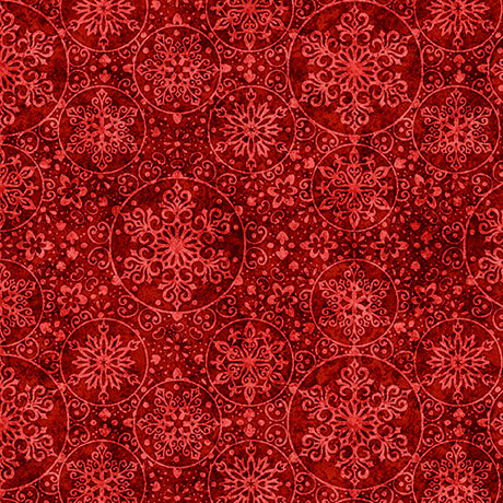 Santa's Workshop Snowflakes 31077-R Fabrics QT Fabrics