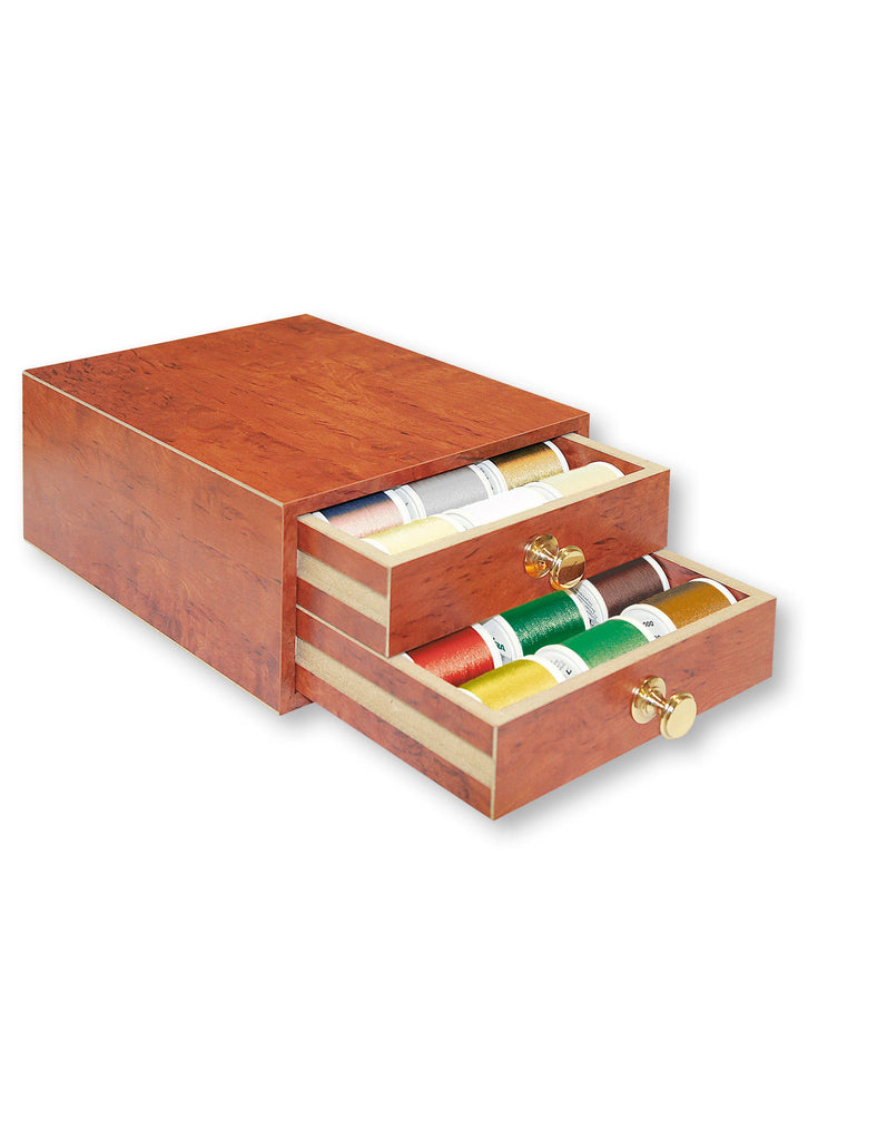 Cotona 50 - Mini 2 Drawer Treasure Chest, 30 1100-yard (1000m) Spools Thread Assortment Boxes Madeira Quilting Thread