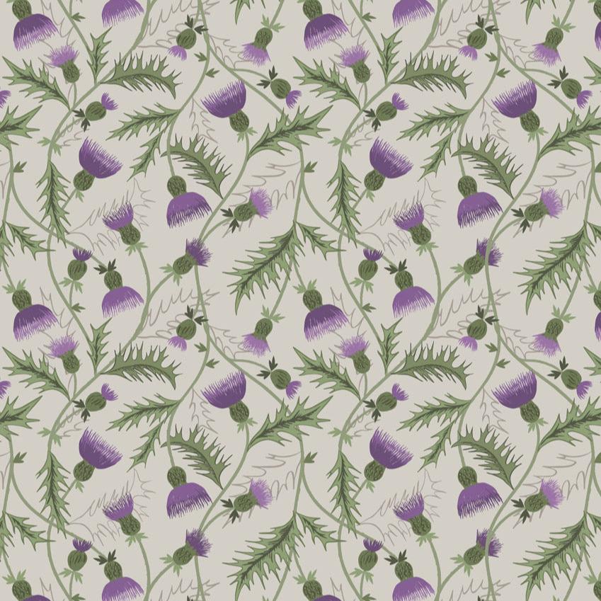 All Over Thistle Cream W18 - 108" Wide 1 YARD Fabrics Lewis & Irene   