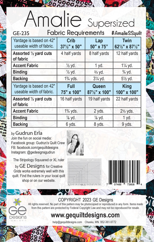 Amalie Supersized - PDF Pattern 235 Pattern GE Designs   