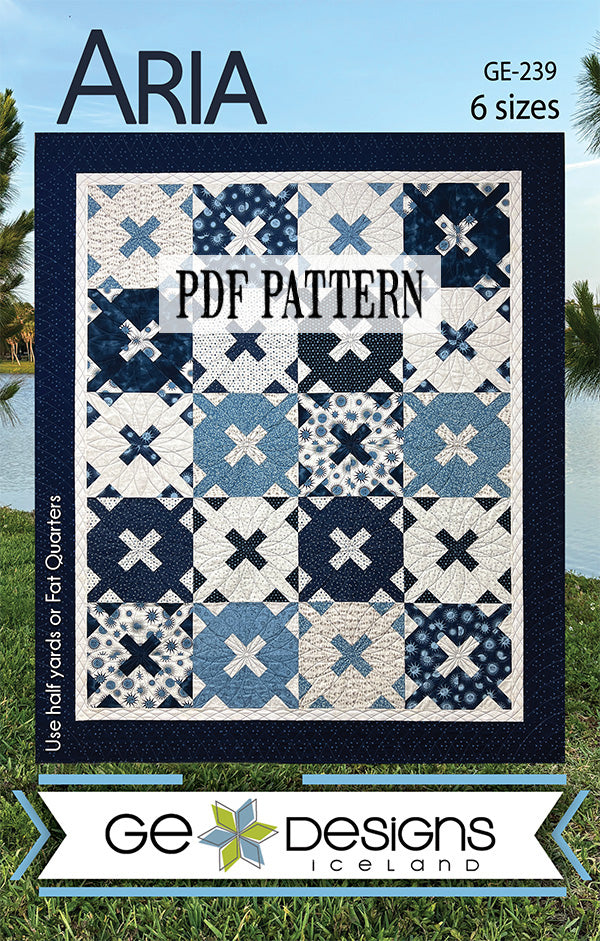 Aria - 1/2 yard or fat quarter PDF Pattern 239 Pattern GE Designs   