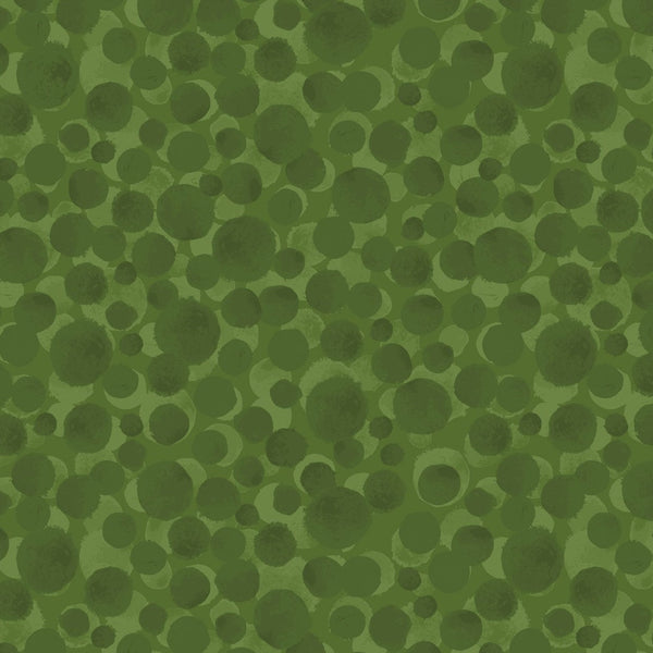 Bumbleberries New Forest Green 22, quilting fabric by Lewis & Irene