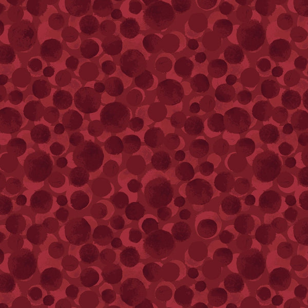 Bumbleberries Dark Red BBS26, quilting fabric by Lewis & Irene