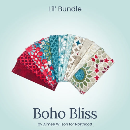 Boho Bliss Lil' Bundle, multicolor quilting fabric by Northcott