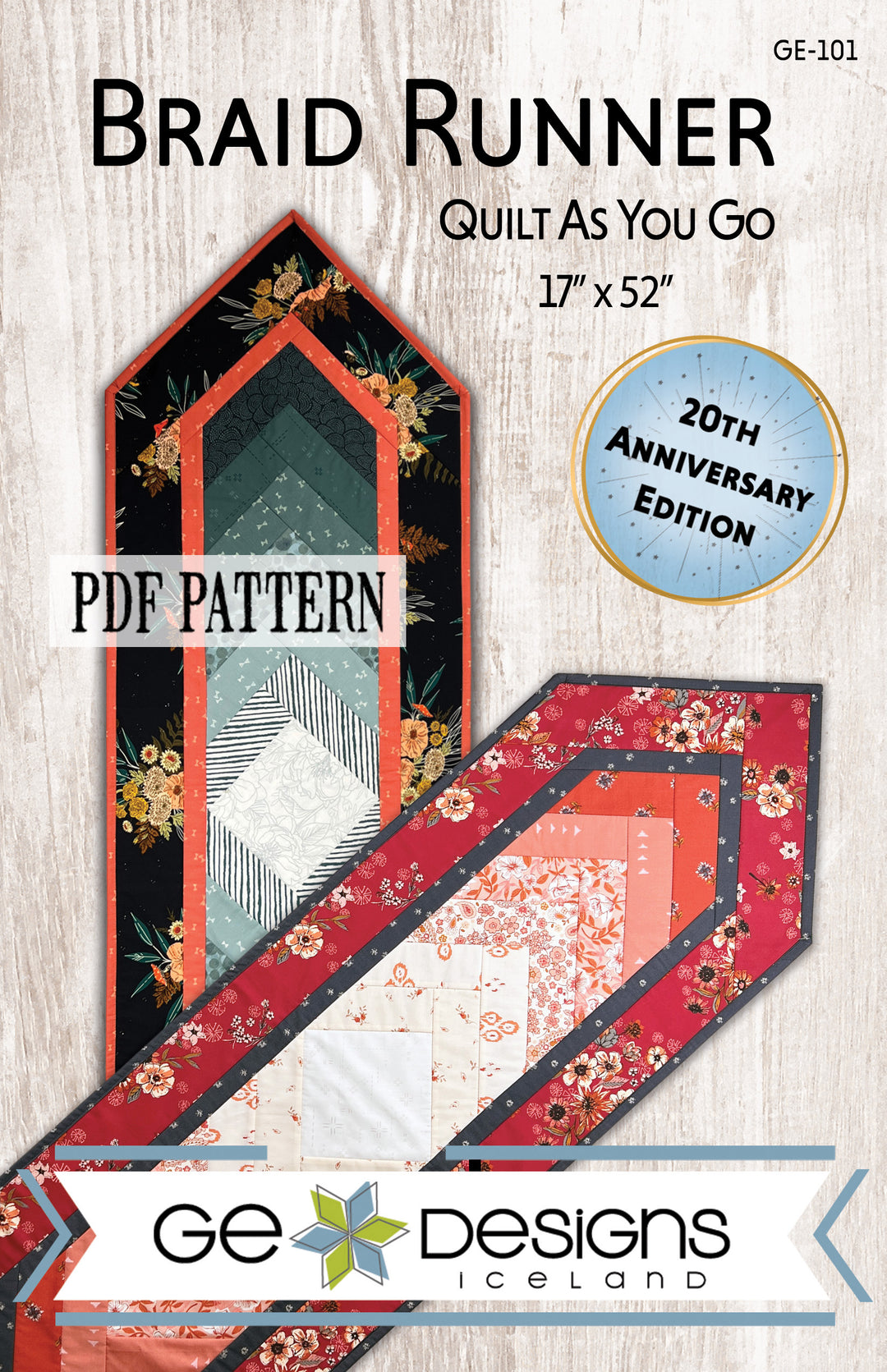Braid Runner PDF Pattern Quilt As You Go 101 – GE Designs