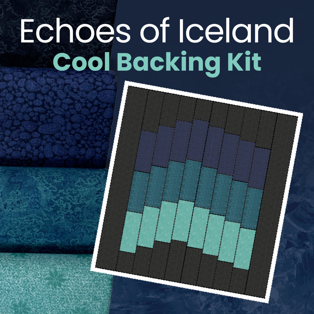 Echoes of Iceland Quilt Backing Kit - Preorder Fabrics GE Designs Cool Aurora Backing Kit