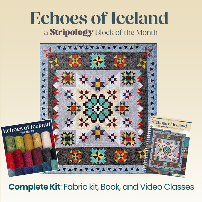 Echoes of Iceland BOM - Complete Kit (Fabric, Book, & Video Classes), pattern pack