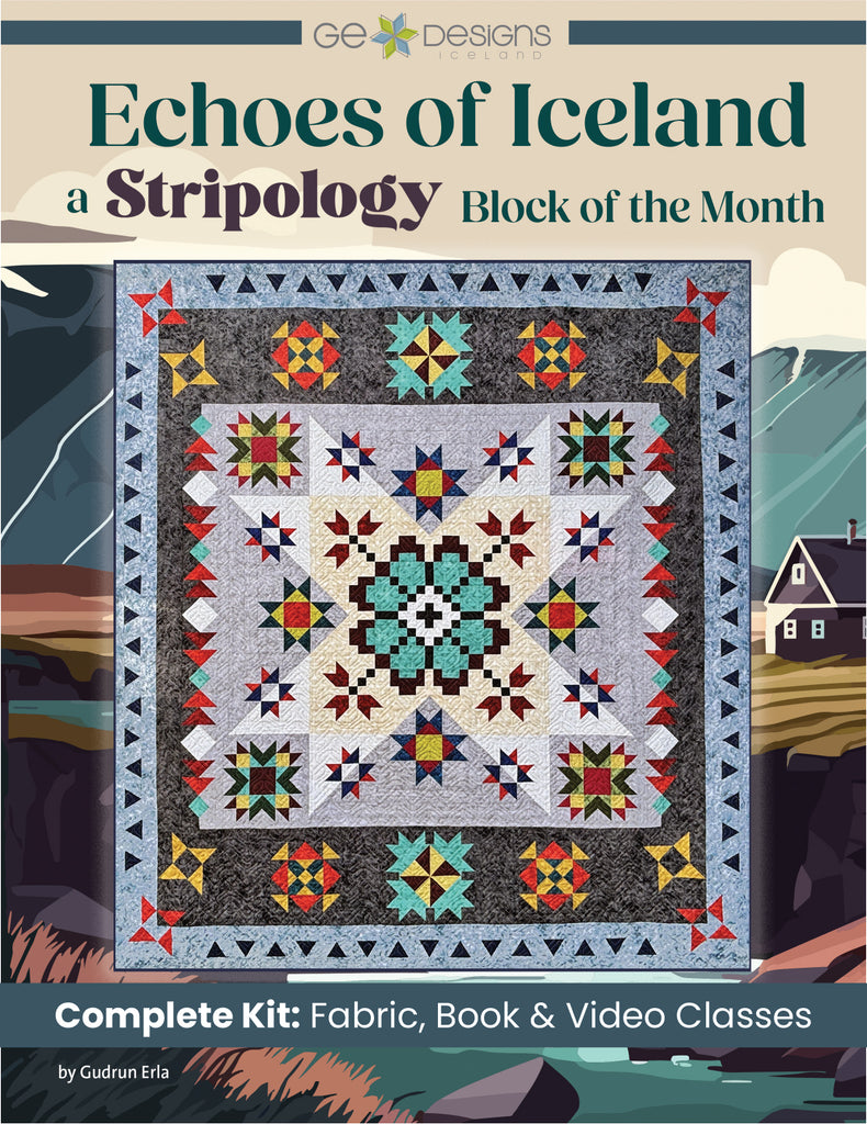 Echoes of Iceland BOM - Complete Kit (Fabric, Book, & Video Classes) Book GE Designs