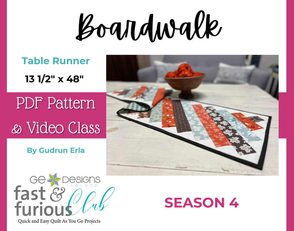 Boardwalk Table runner - Pattern and video class Pattern GE Designs   