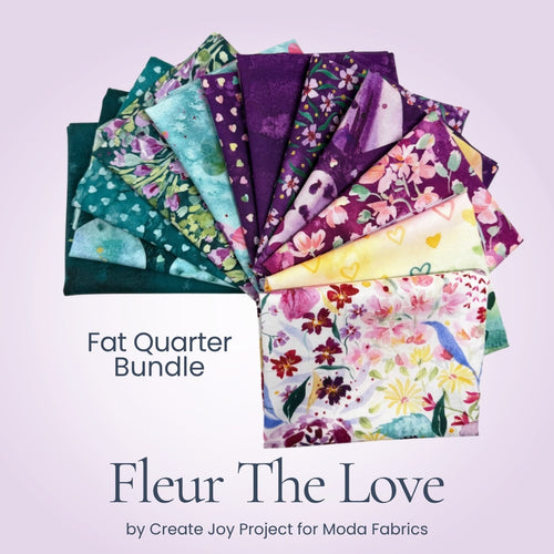 Fleur The Love Fat Quarter Bundle, multicolor quilting fabric by Moda Fabrics