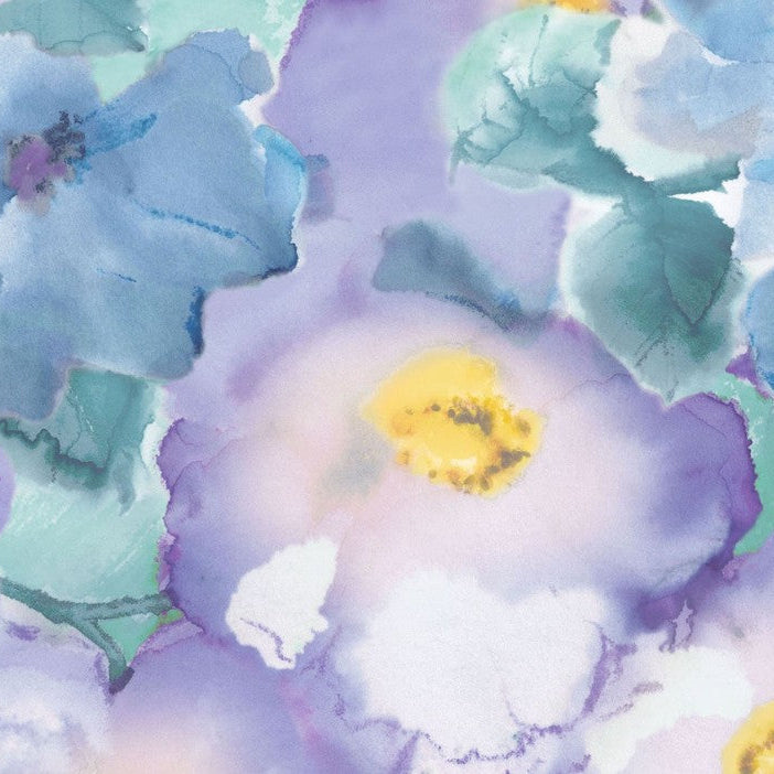 Flower Wash Aqua 108" Wide Backing Fabric - MASQB10800-QV - 3 YARD CUT Maywood Studios Fabrics Maywood