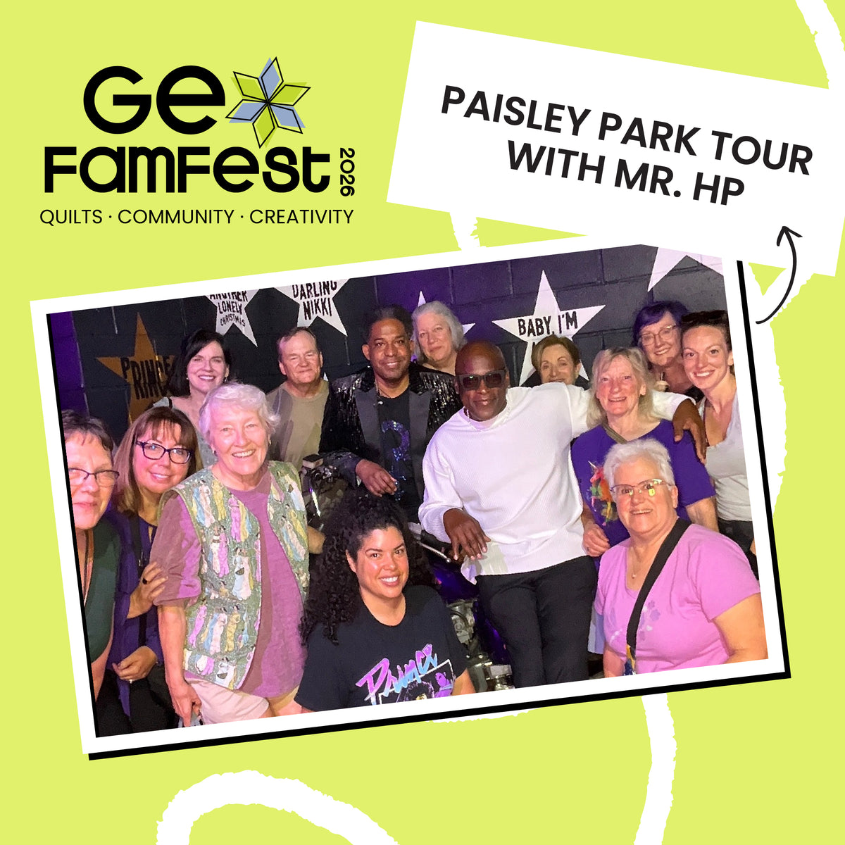Paisley Park Private Tour with Mr. HP, 4:00PM – FamFest 2026 – GE Designs