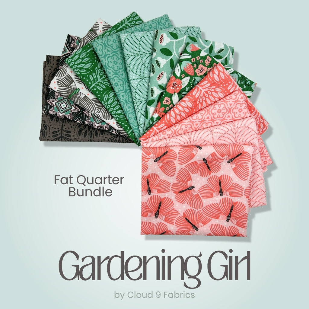 Gardening Girl Fat Quarter Bundle Fabrics Cloud 9