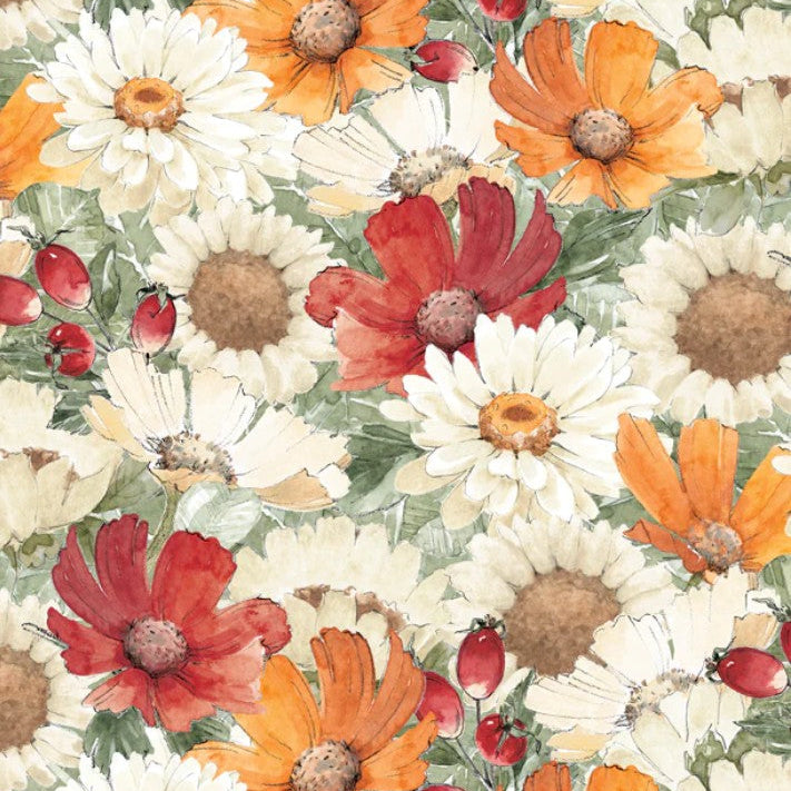 Harvest Blooms Packed Florals Multi 30100 137 Fabrics Wilmington