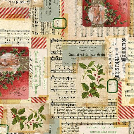 Holidays Past Holiday Collage Multi PWTH195 Fabrics Free Spirit   