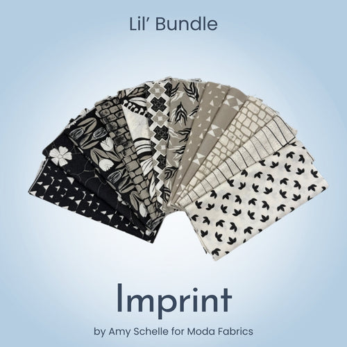 Imprint Lil' Bundle, multicolor quilting fabric by Moda Fabrics