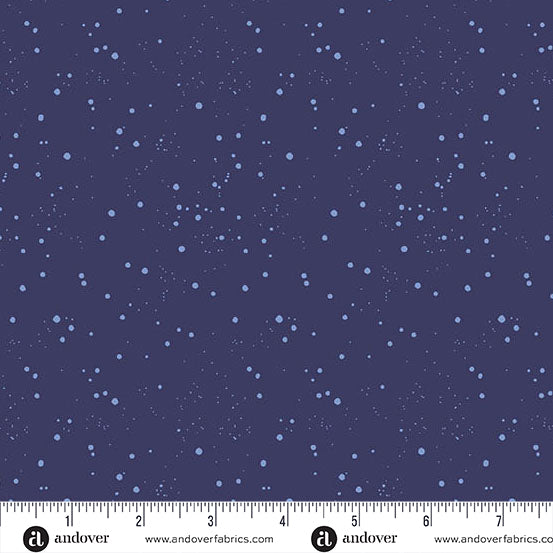Petals and Stitches Indigo Tinted Dots - A1571-B - 3 YARD CUT Fabrics Andover Fabrics