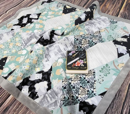Snuggles To Go Baby Throw quilt, a finished Quilt As You Go project