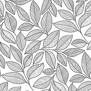 Large Leaf Toss White Black 23913-99 Fabrics Northcott   