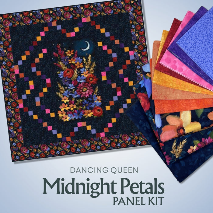 Midnight Petals Panel Kit- Dancing Queen Pattern 70" x 70"