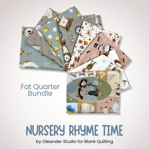 Nursery Rhyme Time Fat Quarter Bundle, floral quilting fabric by Blank