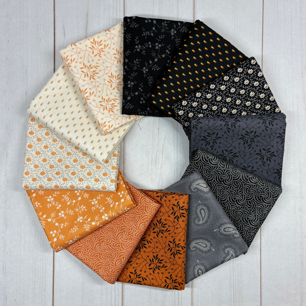 Pumpkin Licorice 12 pc. Half Yard Bundle Fabrics Andover   