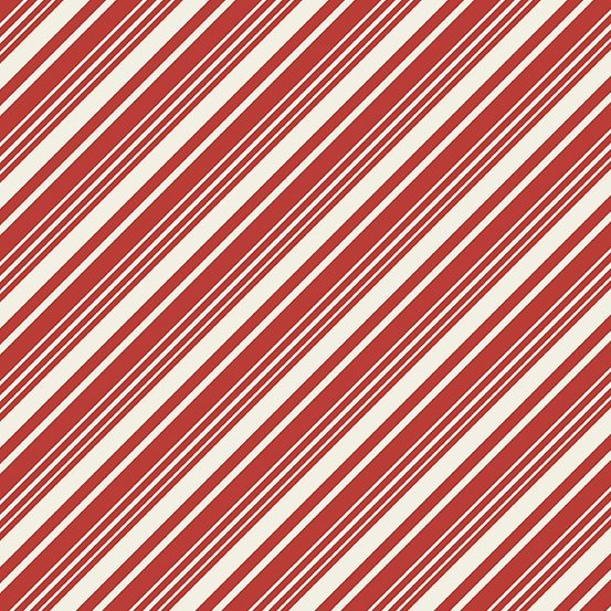 Retro HoHo Peppermint Stripe Red A582-R Fabrics Andover   