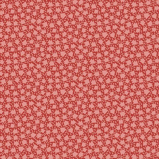 Retro HoHo Tree Sprinkles Red A581-R Fabrics Andover   