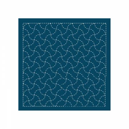 Sashiko Sampler Traditional Design Fundo-tsunagi Navy #SC-0211 Tool Checker   