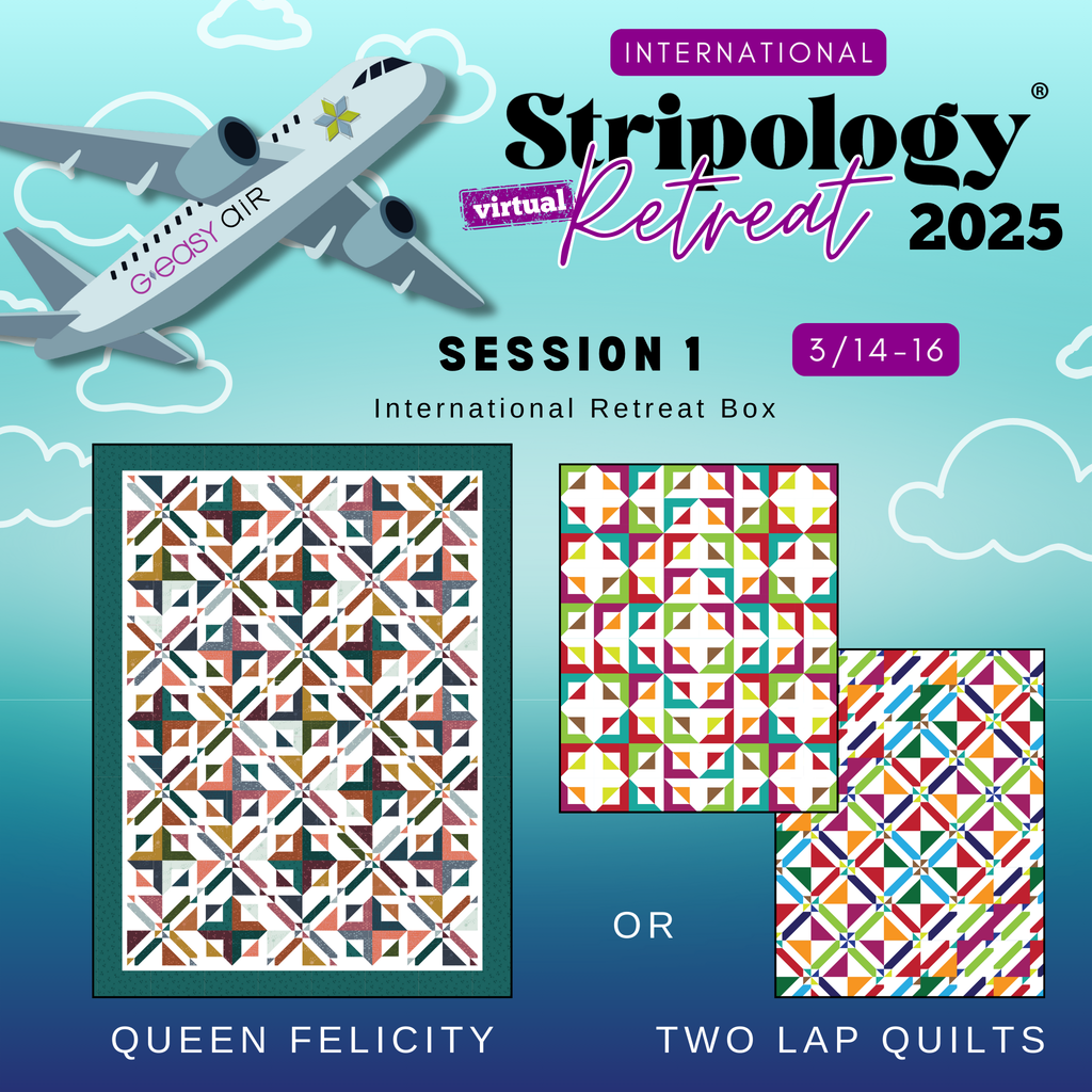 INTERNATIONAL Stripology Virtual Retreat BOX 2025 - Session 1 Fabrics GE Designs