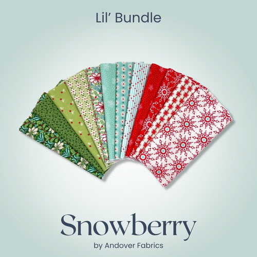 Snowberry Lil' Bundle, multicolor quilting fabric by Andover