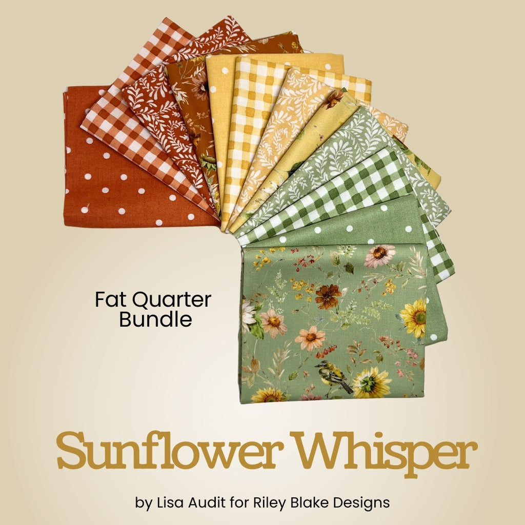 Sunflower Whispers Fat Quarter Bundle Fabrics Riley Blake
