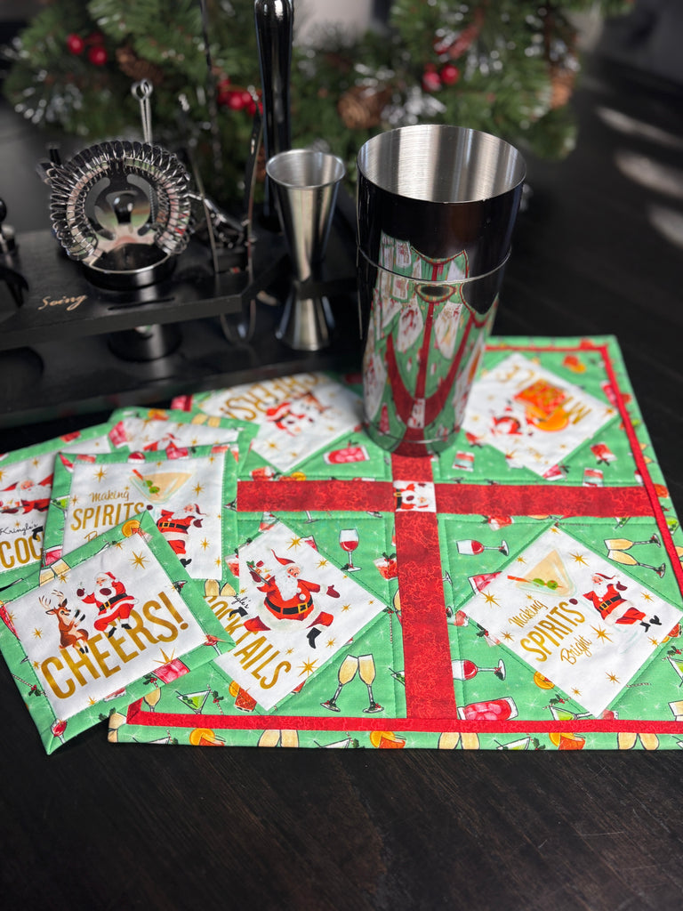 Advent Coasters Tipsy Topper and Coasters Pattern - Faux Piped Binding – GE Designs