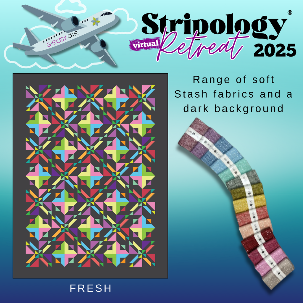 Stripology Virtual Retreat 2025 - Session 2 Fabrics GE Designs Retreat 2025 Kit - Fresh