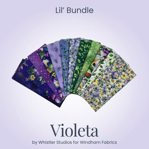 Violeta Lil' Bundle, multicolor quilting fabric by Windham Fabrics