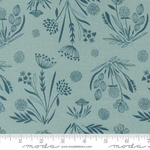 Woodland Wildflowers Foraged Finds Bluestone 45583-17 - 3 YARDS Fabrics Moda Fabrics   