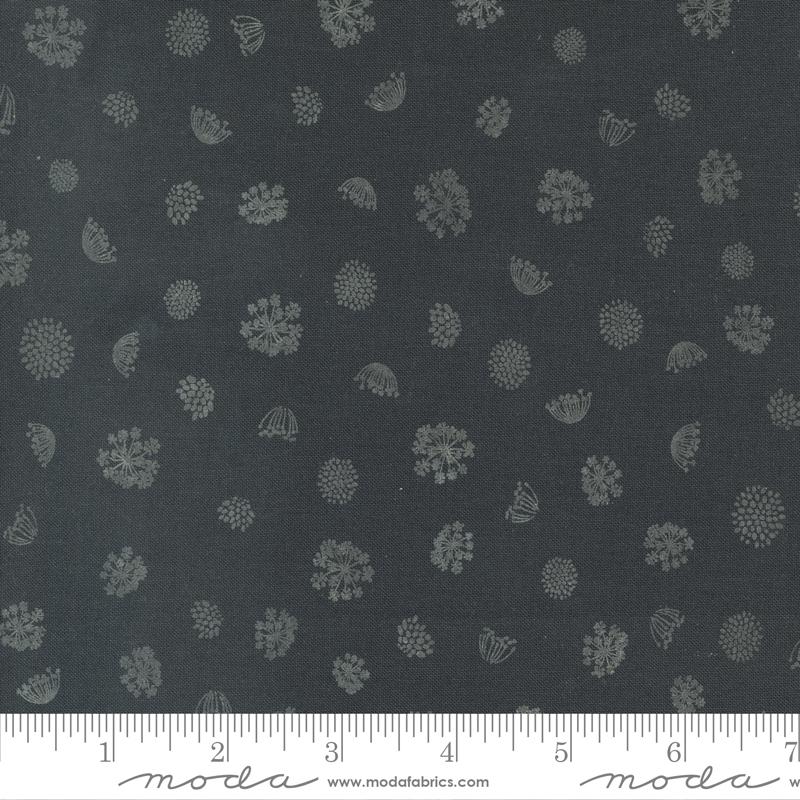 Woodland Wildflowers Royal Rounds Charcoal 45587-19 Fabrics Moda Fabrics   