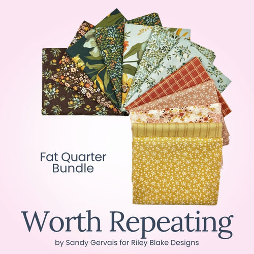 Worth Repeating Fat Quarter Bundle, multicolor quilting fabric by Riley Blake