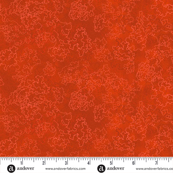 Heima Lichen Poppy A-1634-O Fabrics Andover Fabrics