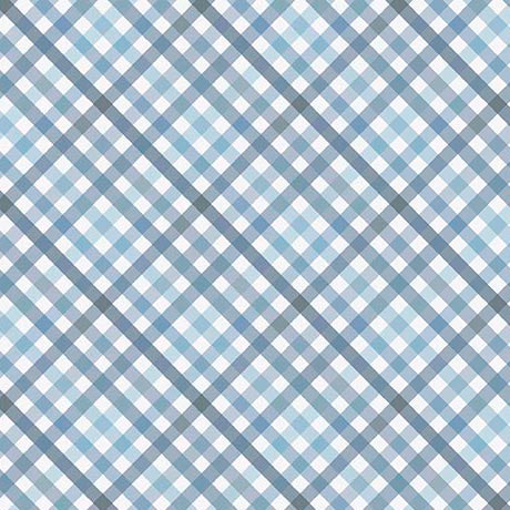 Bee Kind and Curious Diagonal Gingham Dusty Blue 2600-31239-B Fabrics QT Fabrics