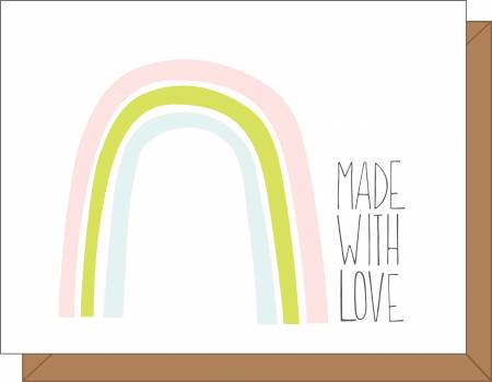 Greeting Card "Made with Love" Apparel & Accessories Checker   