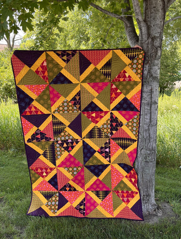 Amalie Supersized, a finished quilt from the quilt along