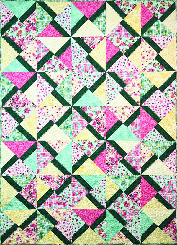 Amalie Supersized, a finished quilt from the quilt along