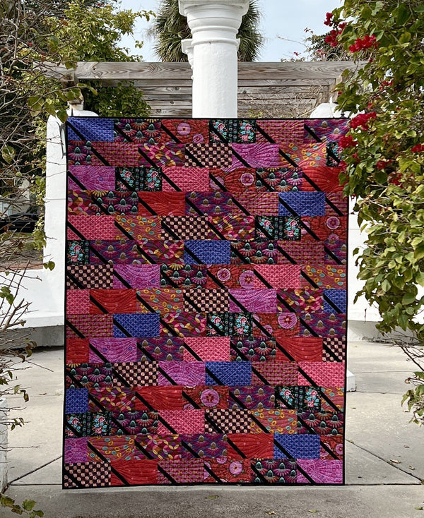 Dina, a finished quilt from the quilt along