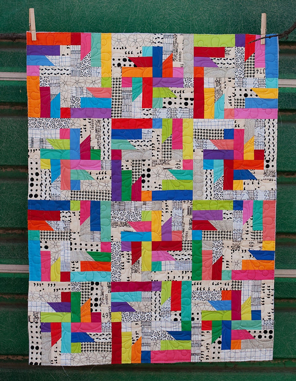 Strip Joints, a finished quilt from the quilt along