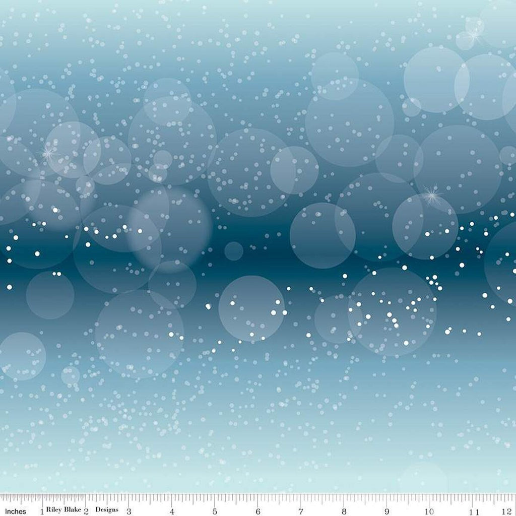 Winter Magic Flurries Blue 108" Wide Backing Fabric - WB16367 - 2 YARD CUT Riley Blake Designs Fabrics Riley Blake