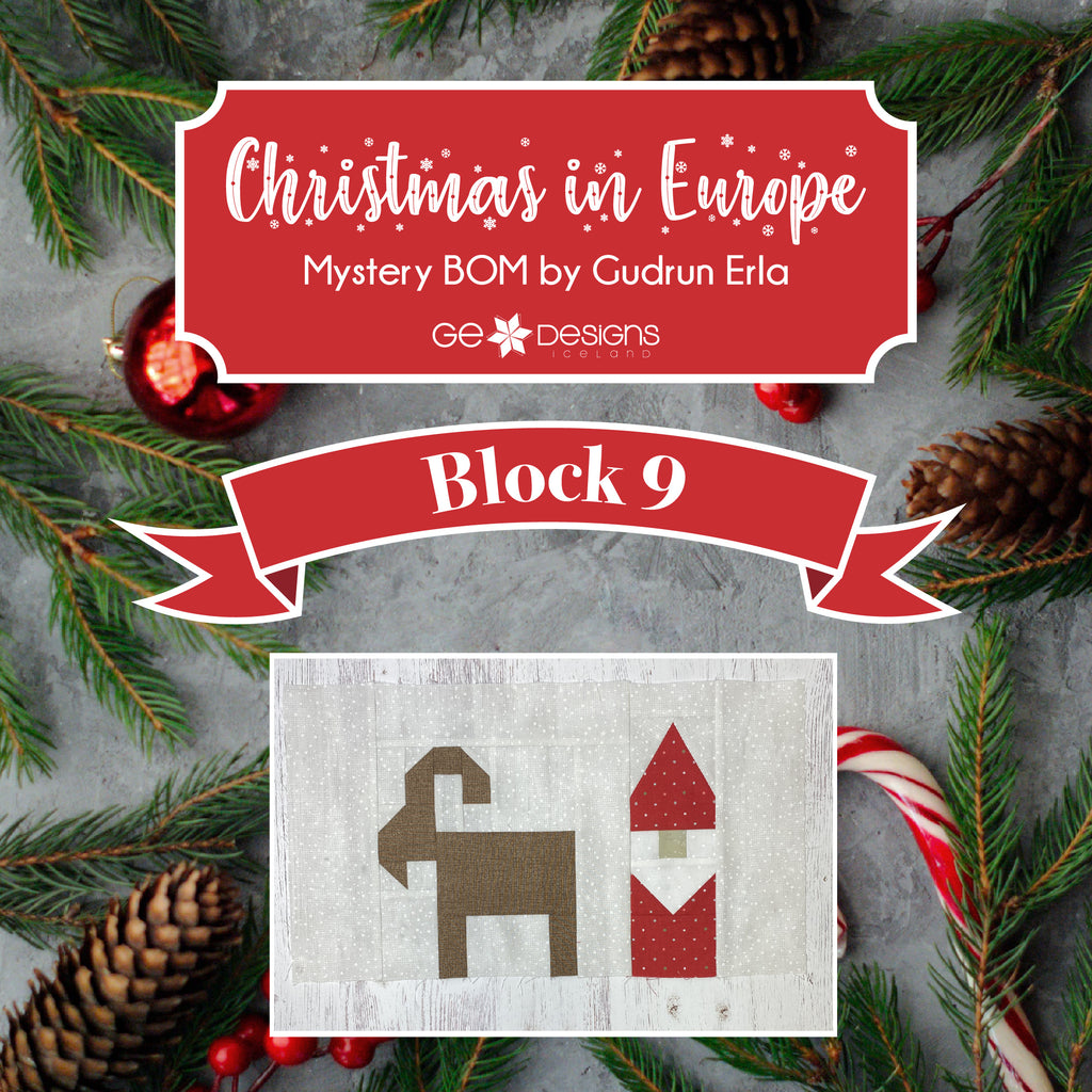 Christmas In Europe -BLOCK 9 Mystery BOM - pattern with video Pattern GE Designs   