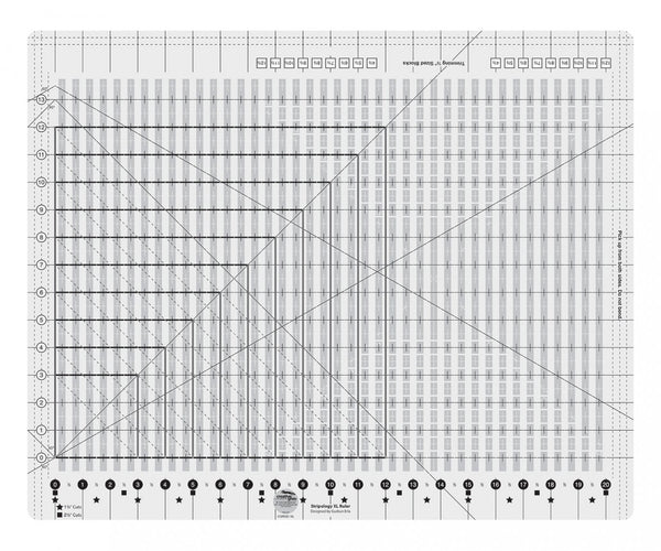 The whole Stripology XL ruler, shown to scale